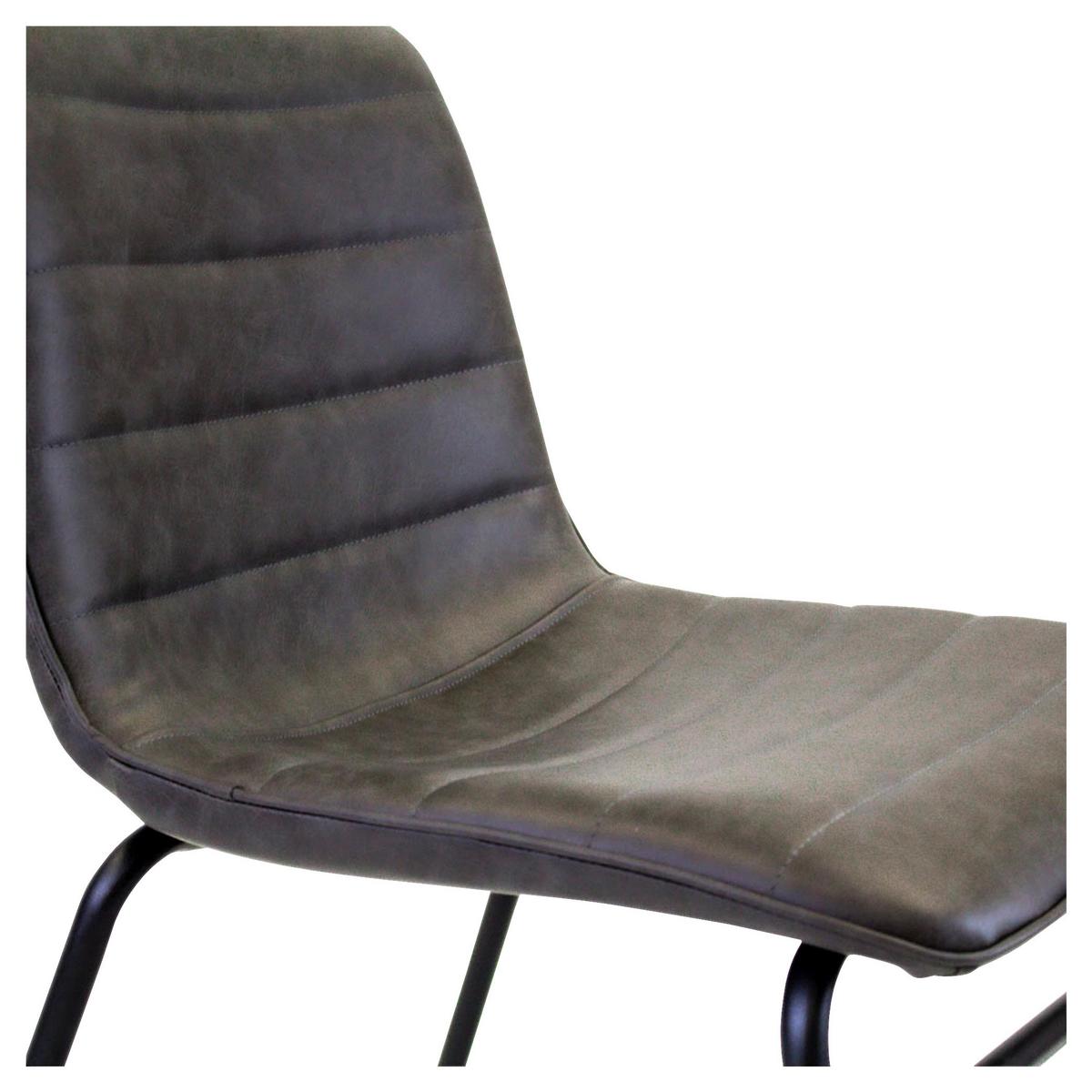 Stuhl Milan - Anthrazit/Schwarz, KONVENTIONELL, Kunststoff/Textil (48/77/56cm) - MID.YOU