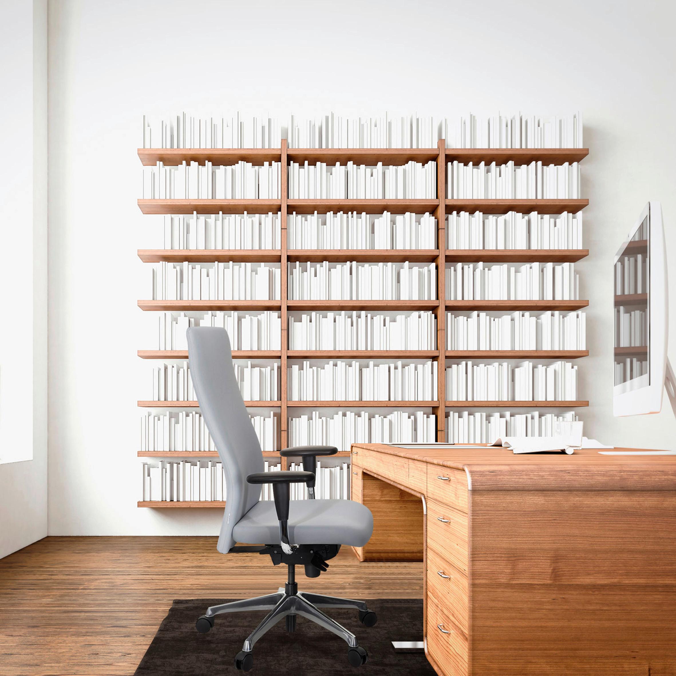 Drehstuhl Office-Tex Armstützen Grau Bis 120kg - Alufarben/Grau, MODERN, Kunststoff/Textil (58/131/54cm) - MID.YOU