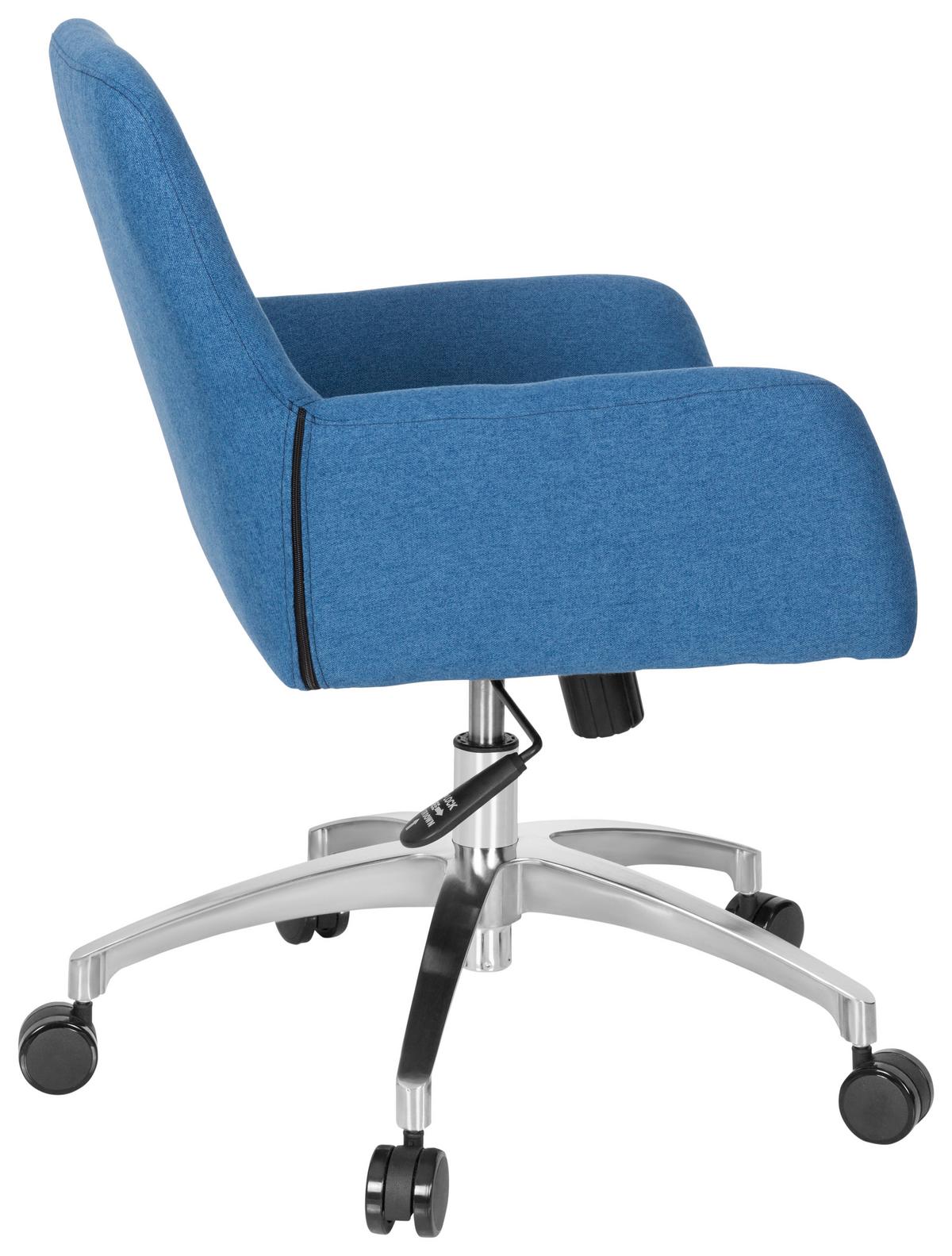 Bürostuhl Shake 400 Blau Bis 110 Kg - Blau/Silberfarben, Basics, Kunststoff/Textil (53/82/62cm) - MID.YOU