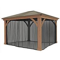 Mückennetz Moskitonetz Devon 12x14 - Schwarz, Basics, Kunststoff (392/331cm)