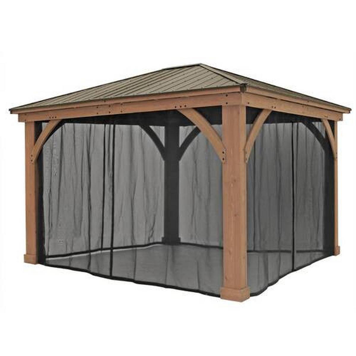 Mückennetz Moskitonetz Devon 12x14 - Schwarz, Basics, Kunststoff (392/331cm)