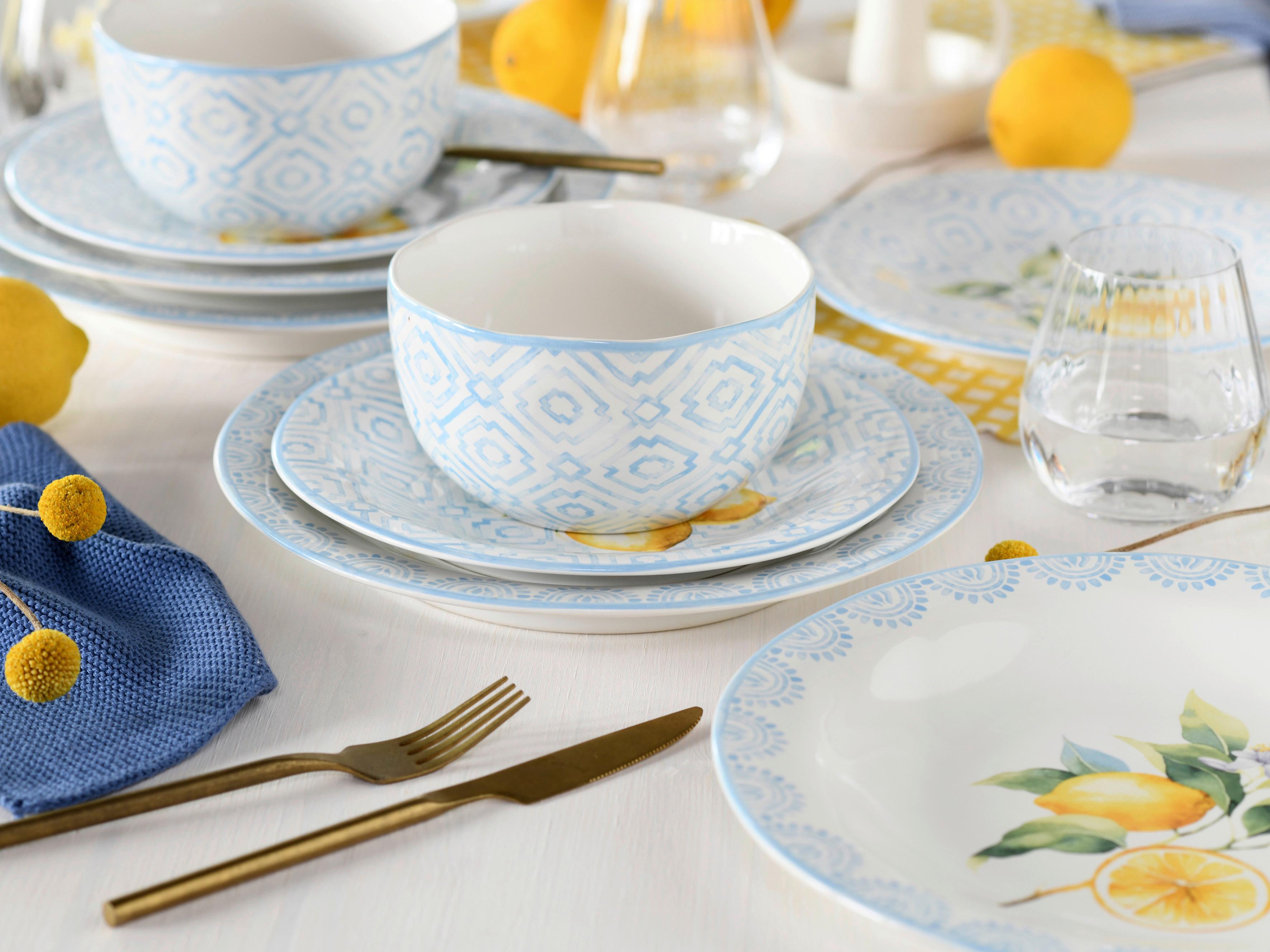 Tafelservice Lemoncello 12--Teilig., Multicolor - Multicolor, Basics, Keramik - Creatable