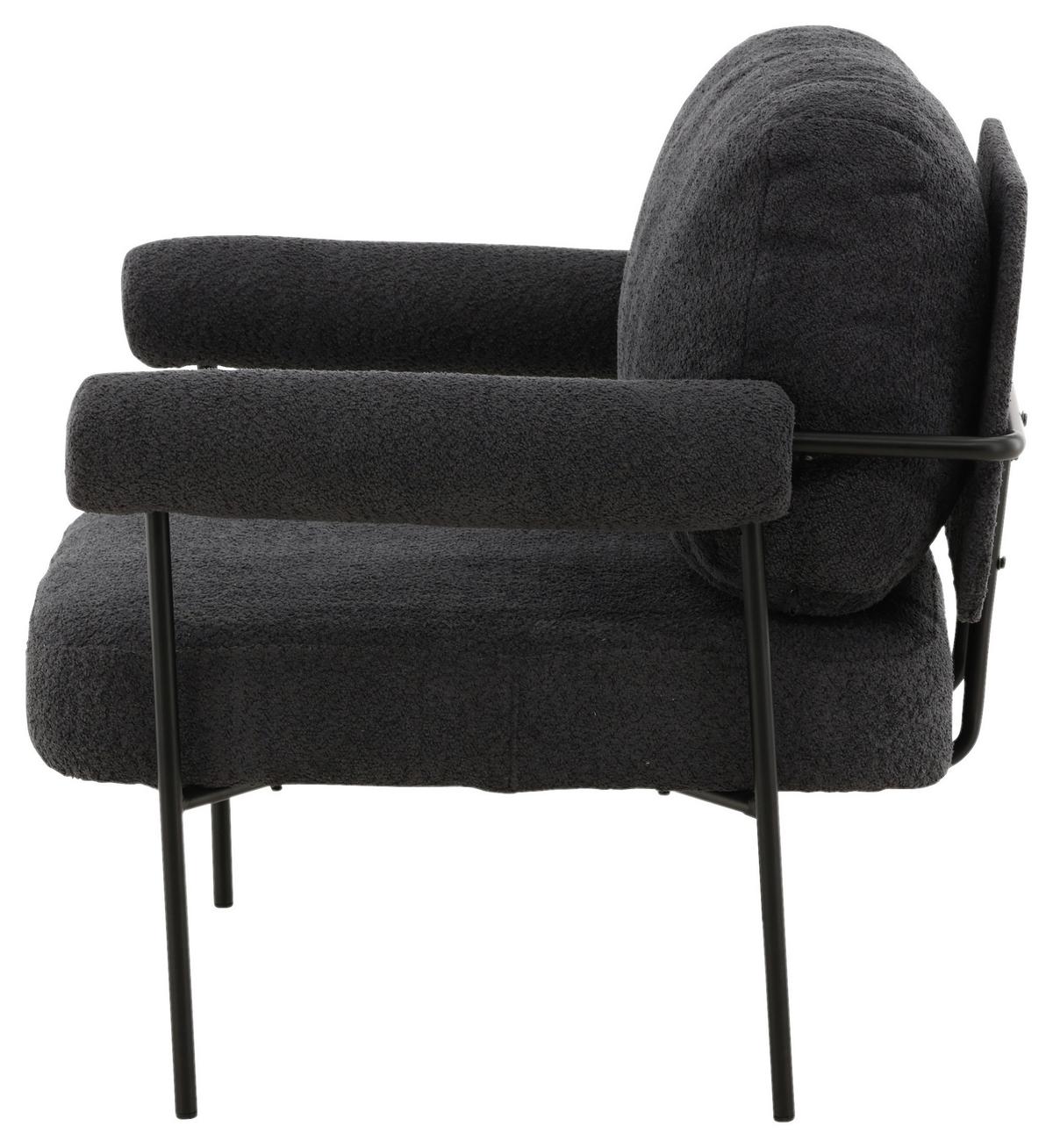 Sessel Tillberga X Josefin Lustig - Schwarz, Design, Kunststoff/Textil (95/83/87cm) - Livetastic