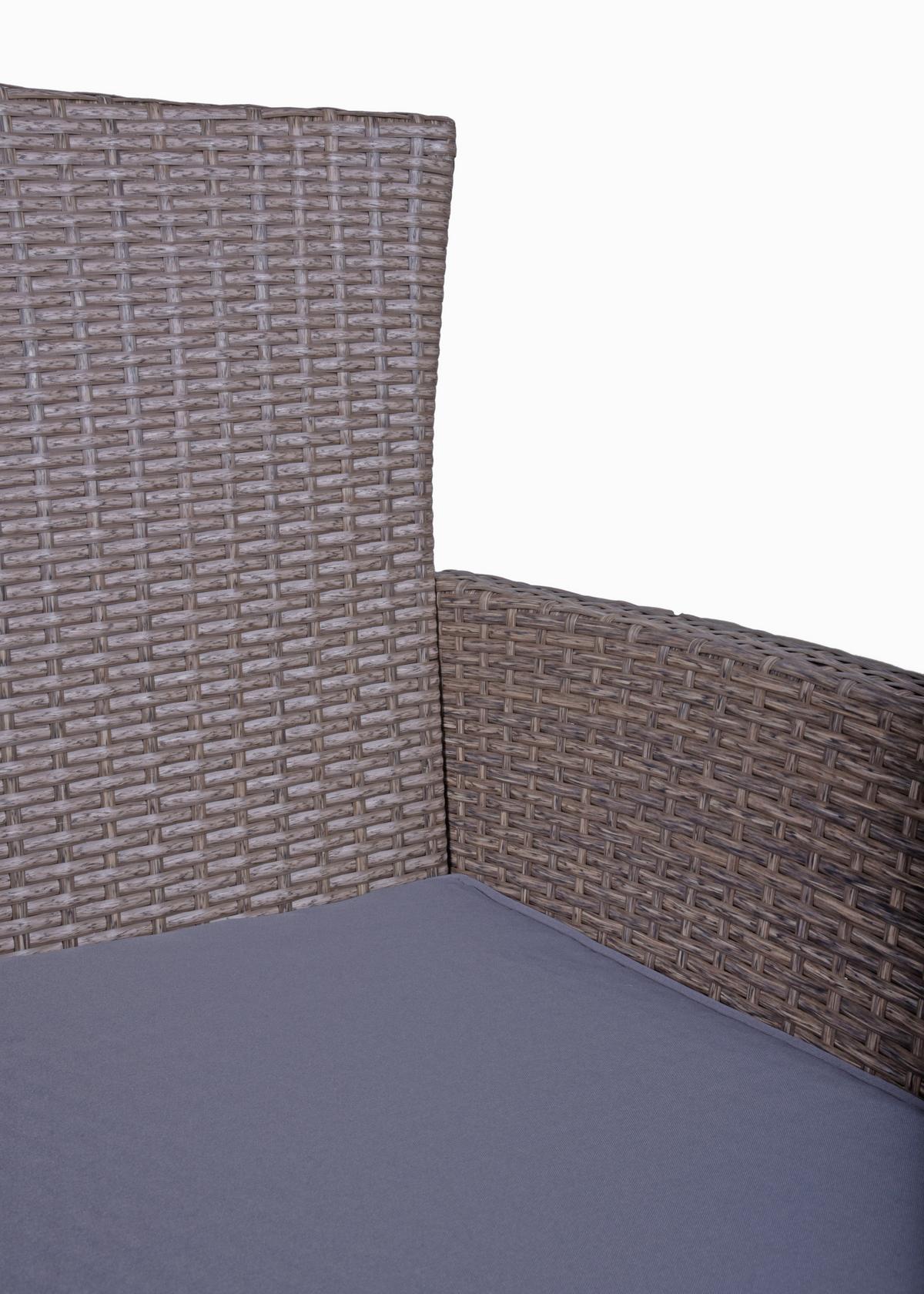 Balkonset Dakota - Hellbraun/Schwarz, Basics, Holz/Kunststoff - Gardenson