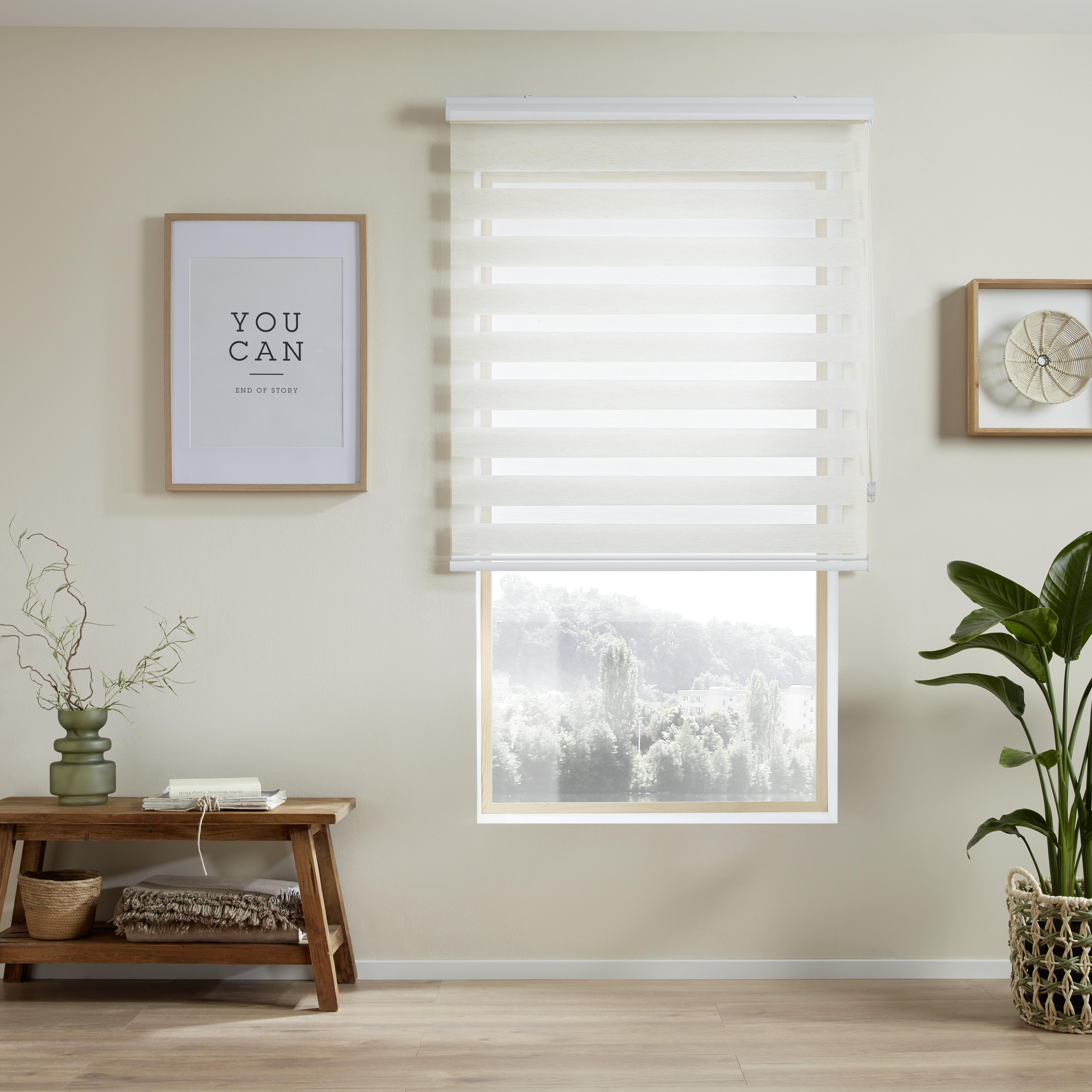 Doppelrollo Doppel-Rollo K.28mm Tl - Naturfarben, KONVENTIONELL, Textil (110/175cm)