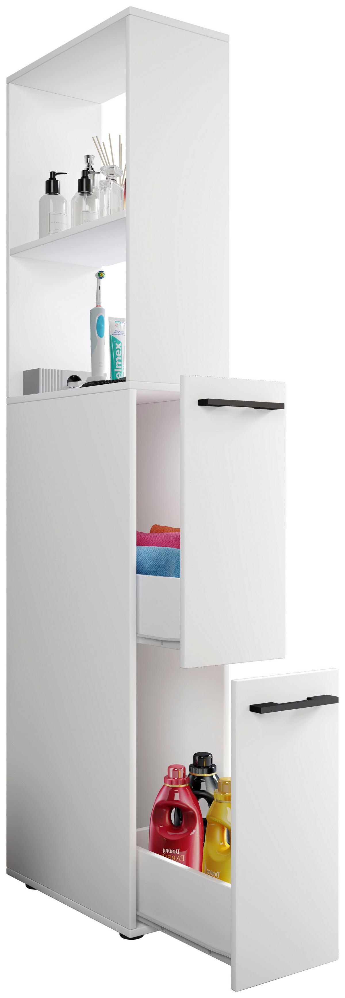 Hochschrank Sadilo XL - Anthrazit/Weiß, MODERN, Holzwerkstoff (25/183/50cm) - MID.YOU
