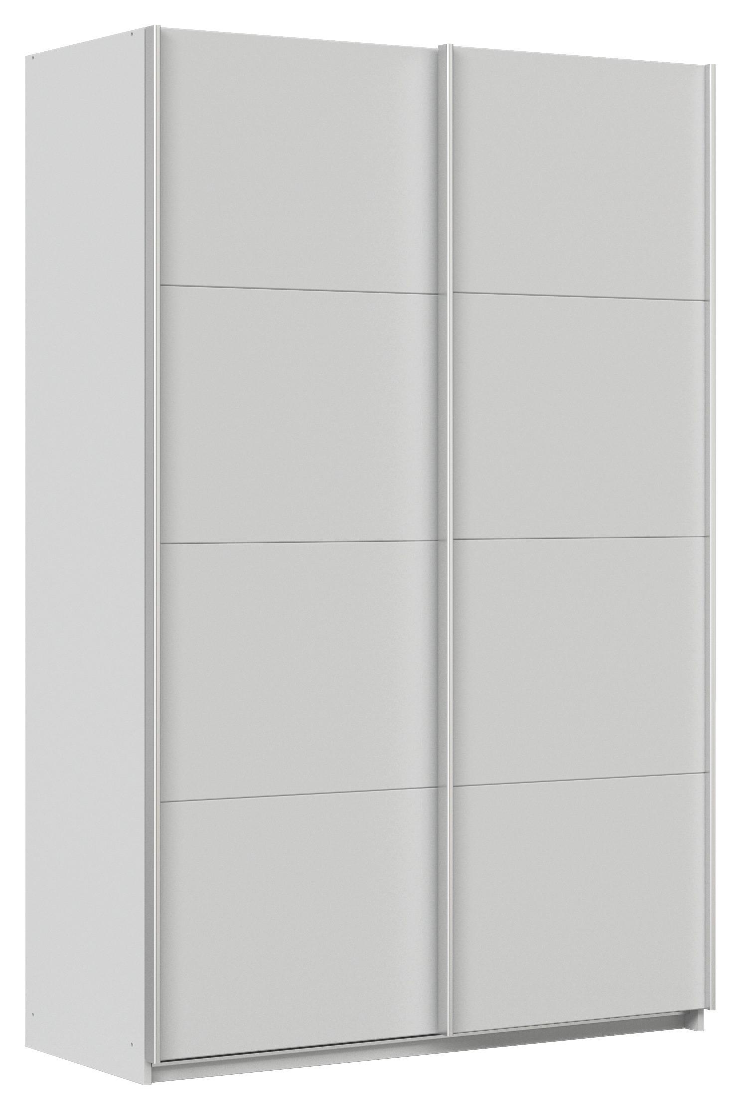 Schwebetürenschrank Feldkirch 136 Normalhöhe - Hellgrau, MODERN, Holzwerkstoff (136/210/62cm)
