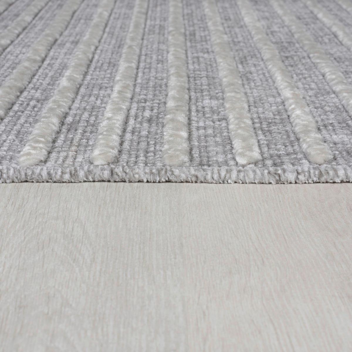 Webteppich Elton Stripe Wash Grey 80x160 - Grau, Basics, Textil (80/160cm)