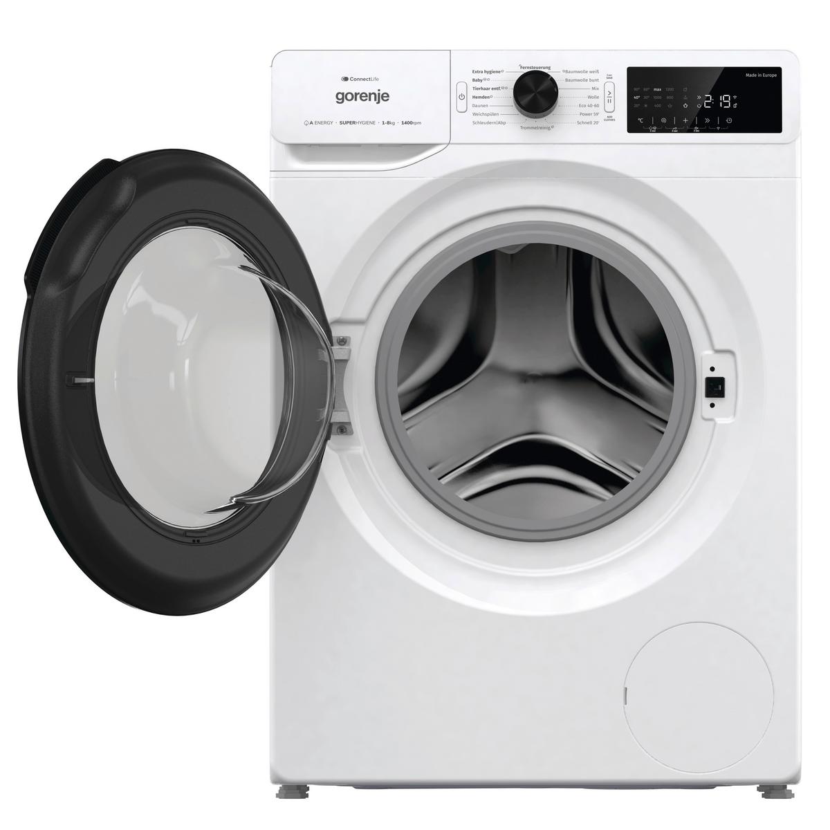 WASCHMASCHINE Füllmenge ca. 8 KG, EEKL: A - Weiß, Basics, Glas/Kunststoff (60/85/46,5cm) - Gorenje