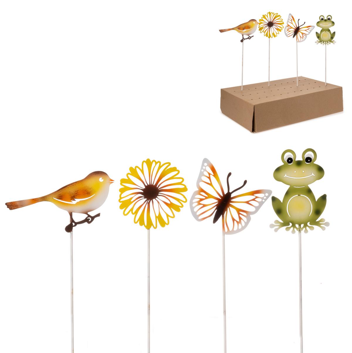 Leszúrható Kerti Dekoráció Lilly - narancs/zöld, Basics, fém (7/30cm)