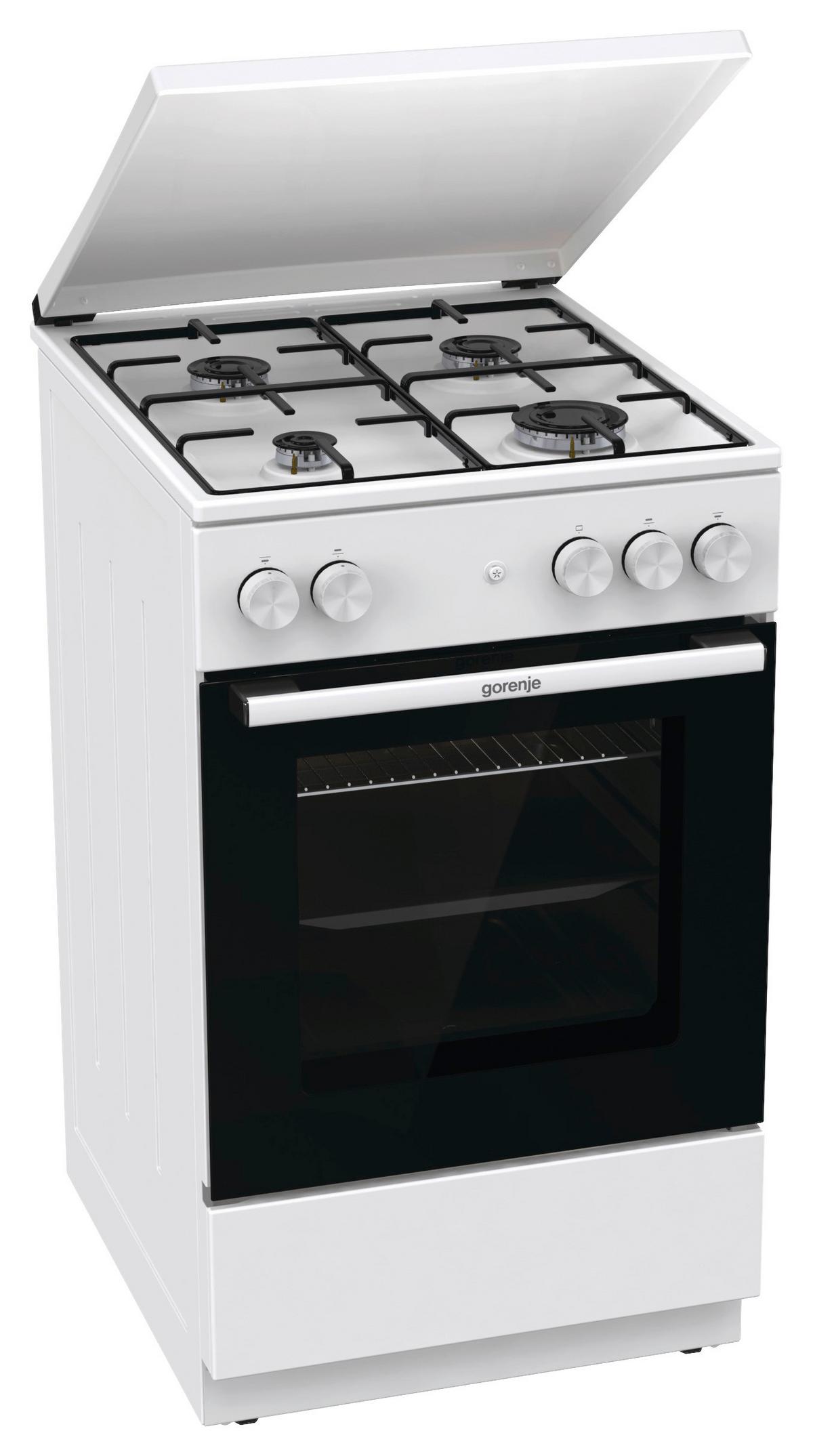 Herd Gg5a14wj - Weiß, Trend, Glas/Kunststoff (50/85/60cm) - Gorenje