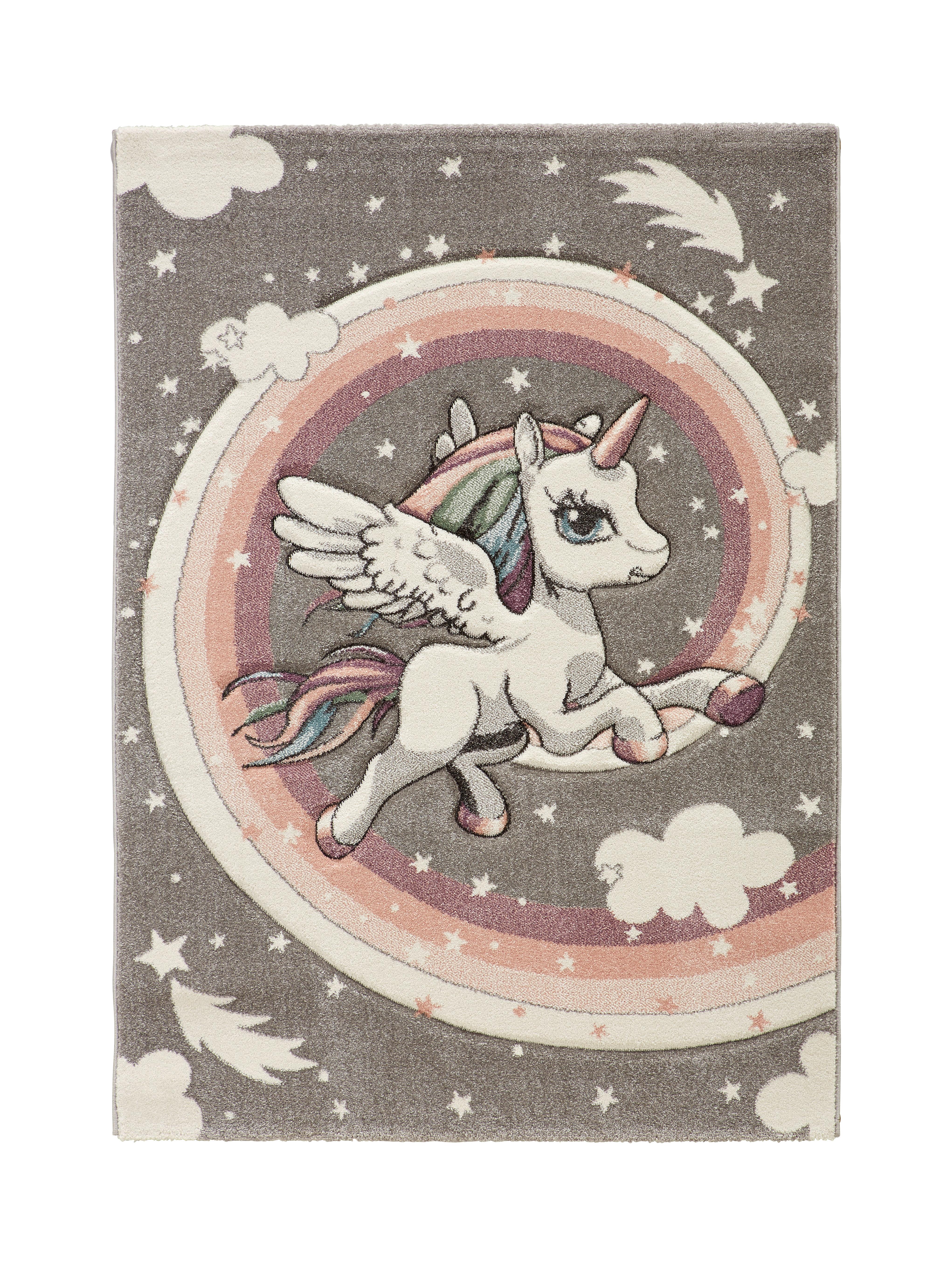Detský Koberec Unicorn, 100/150cm - viacfarebná, textil (100/150cm) - Modern Living
