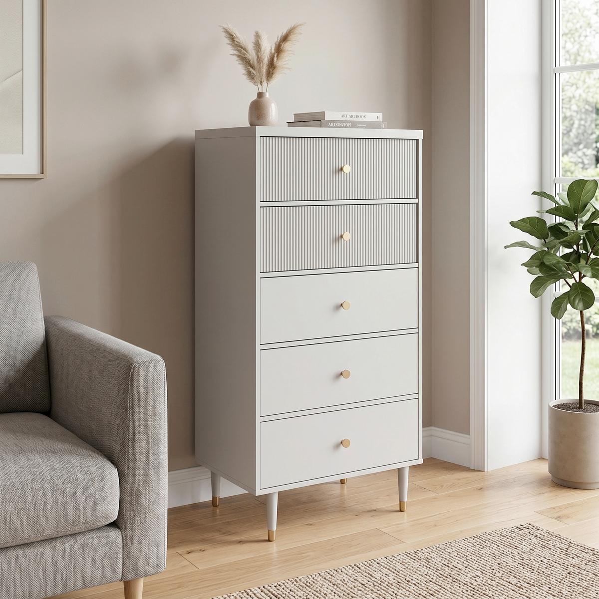 Couchtisch Elizabeth mit Ablagefach Grau - Grau, Design, Holzwerkstoff (70/141/46cm) - MID.YOU