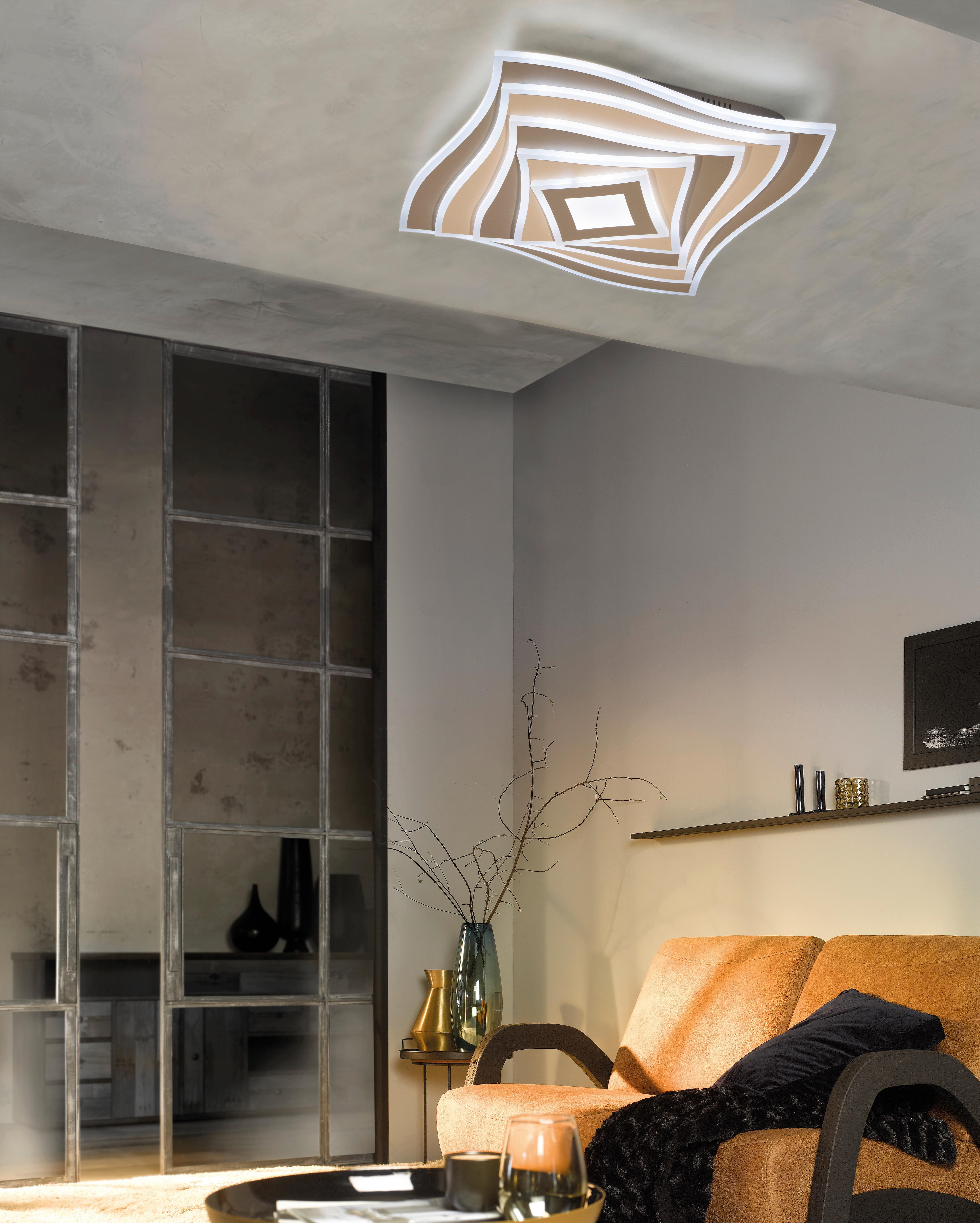 LED-Deckenleuchte Hero Schwarz B: 50 cm - Schwarz, Design, Metall (50/50/7.6cm) - Fischer & Honsel