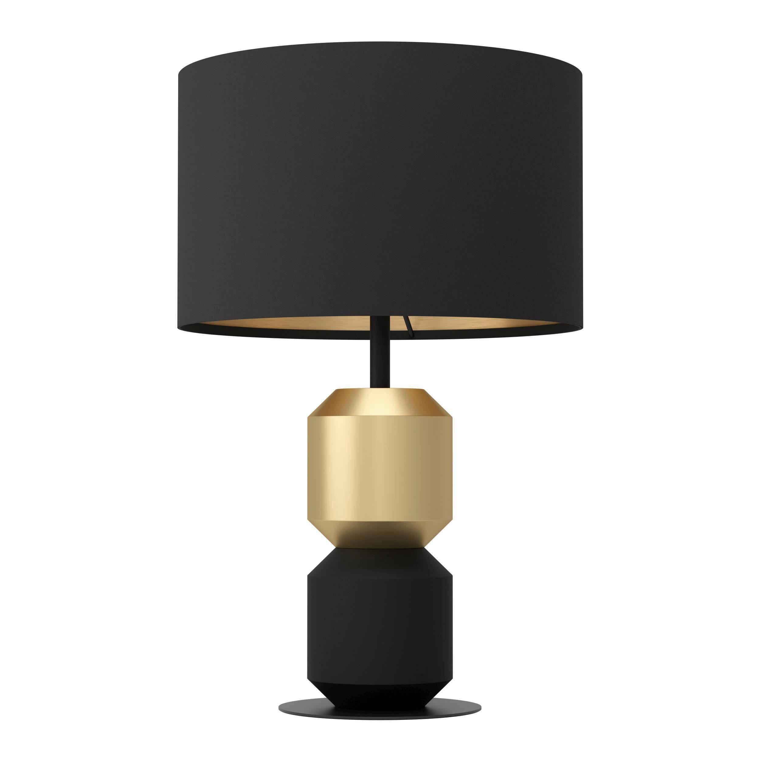 STOLNÁ LAMPA LAURIGNANO - čierna/zlatá, Konventionell, kov/textil (32,0/49,0cm) - Eglo
