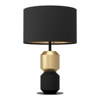 STOLNÁ LAMPA LAURIGNANO - čierna/zlatá, Konventionell, kov/textil (32,0/49,0cm) - Eglo