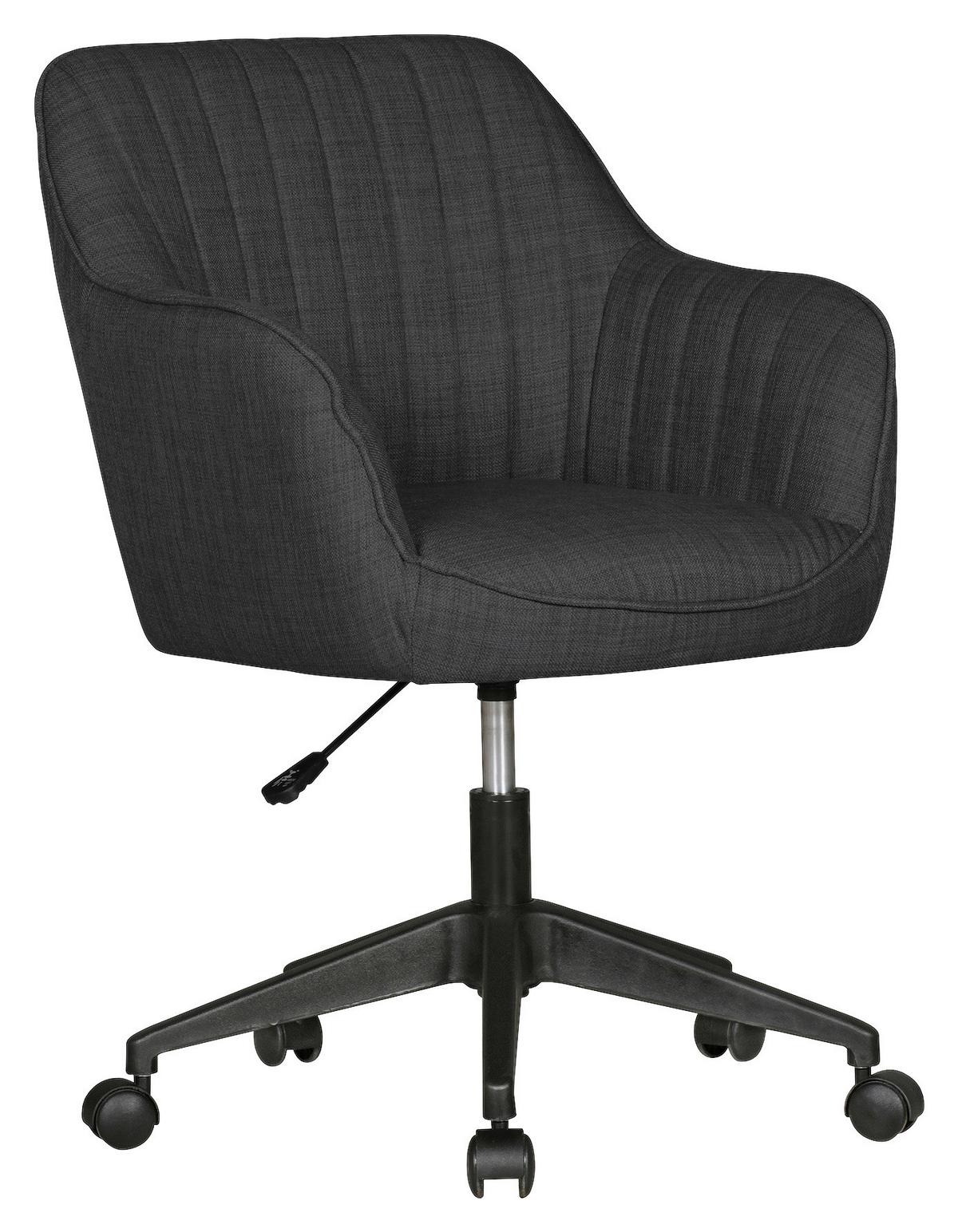 Stolička MARA antracitová - čierna/antracitová, Modern, textil/plast (65/83/65cm) - MID.YOU