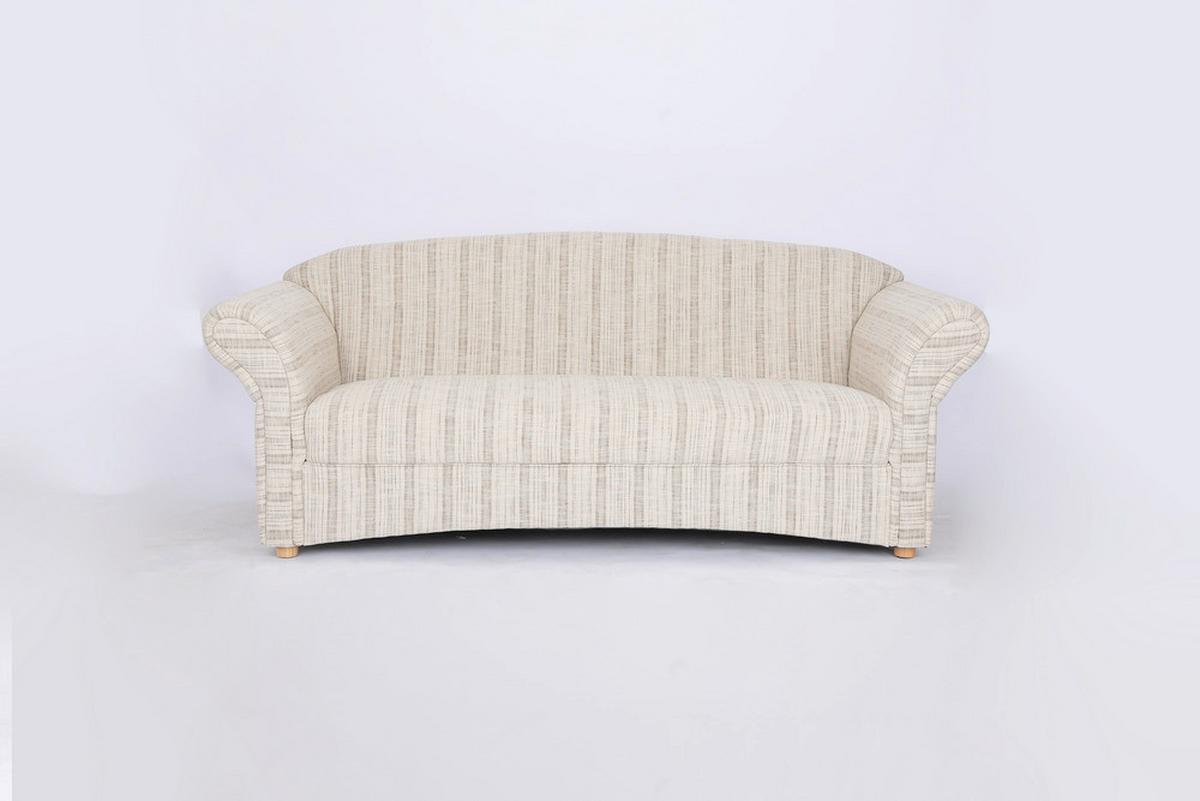 3-Sitzer Loretta Grau, ca. 204x83x85 cm - Hellgrau, Basics, Holz/Textil (204/83/85cm)