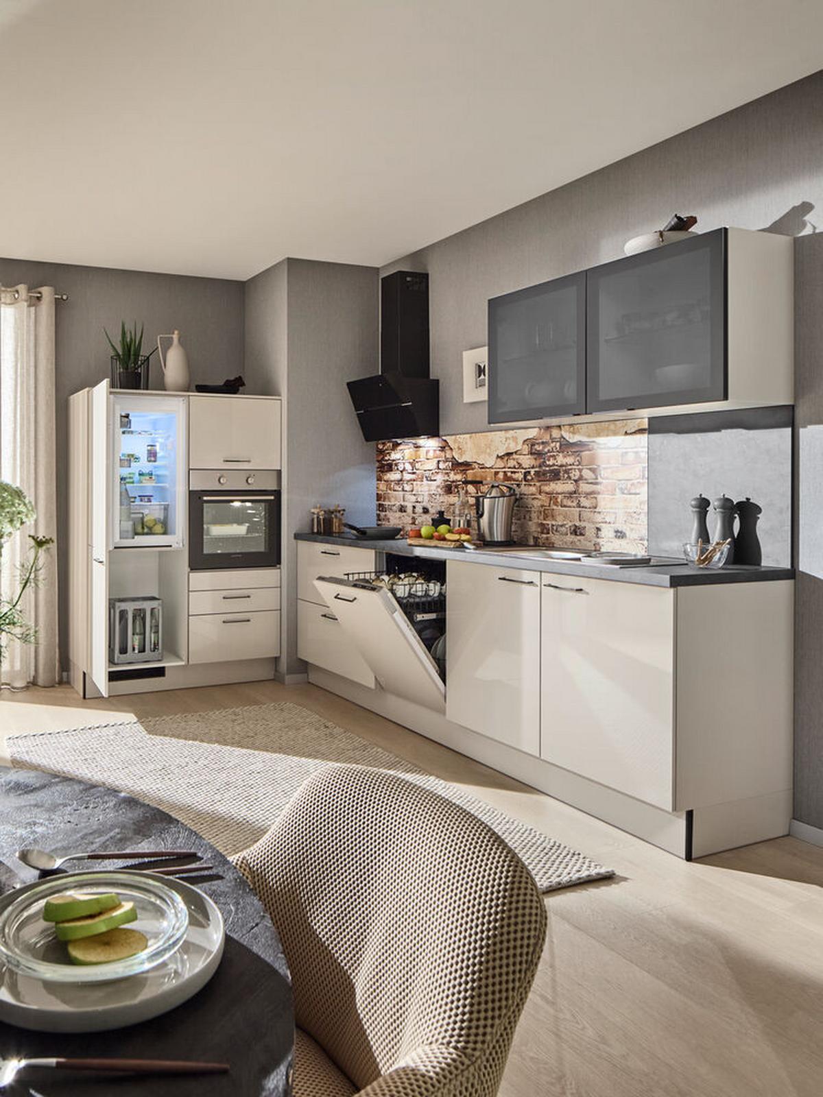 Einbauküchen Pn 210 Frei Planbar Modernes Design - Holzwerkstoff - Pino