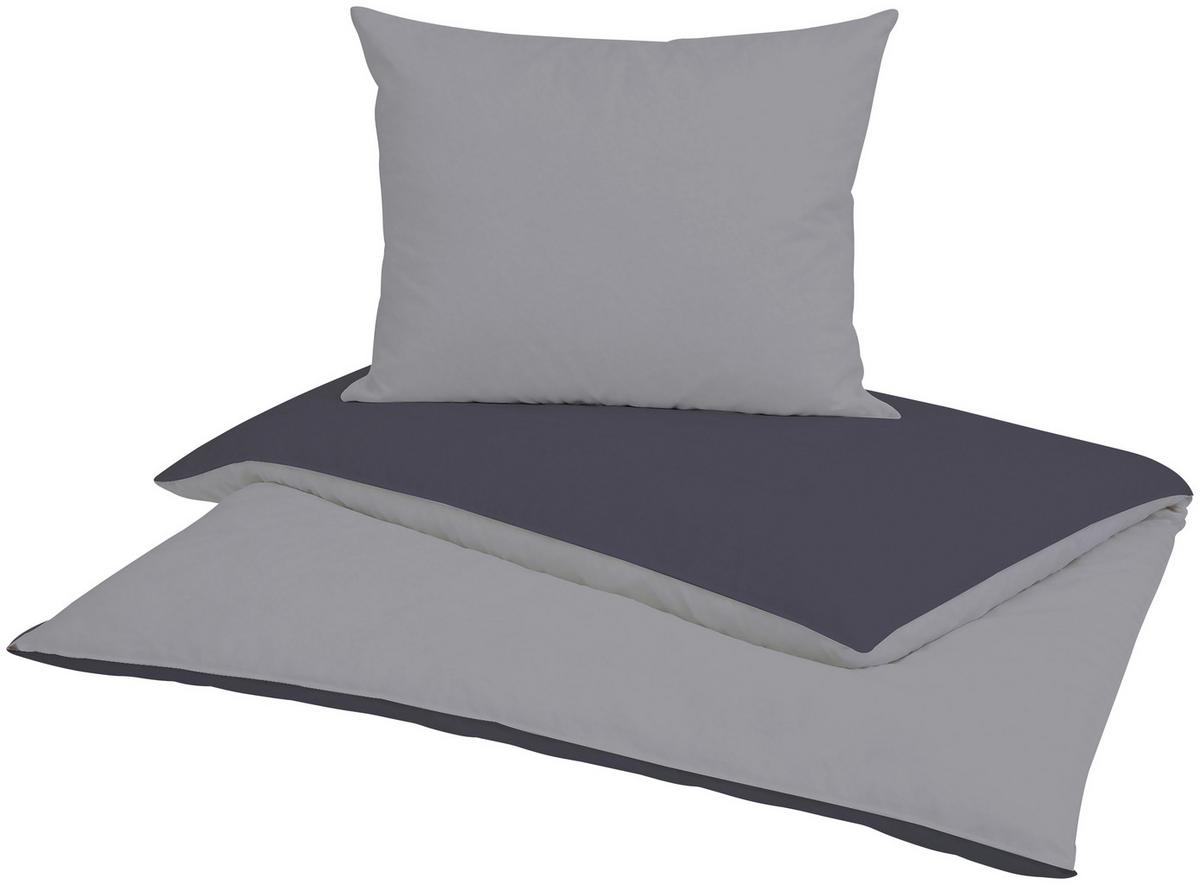 BETTWÄSCHE MALMÖ - CASHMERE TOUCH - Anthrazit/Silberfarben, MODERN, Textil - Luca Bessoni