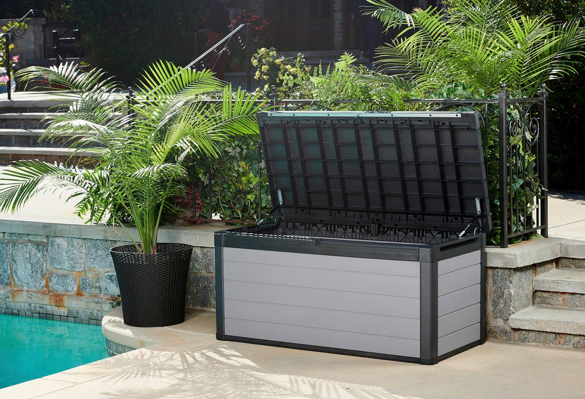 Kissenbox Premier 151,7x70x 72,5cm 570L Anthrazit/Grau - Anthrazit/Grau, Basics, Kunststoff (151,7/70/72,5cm)