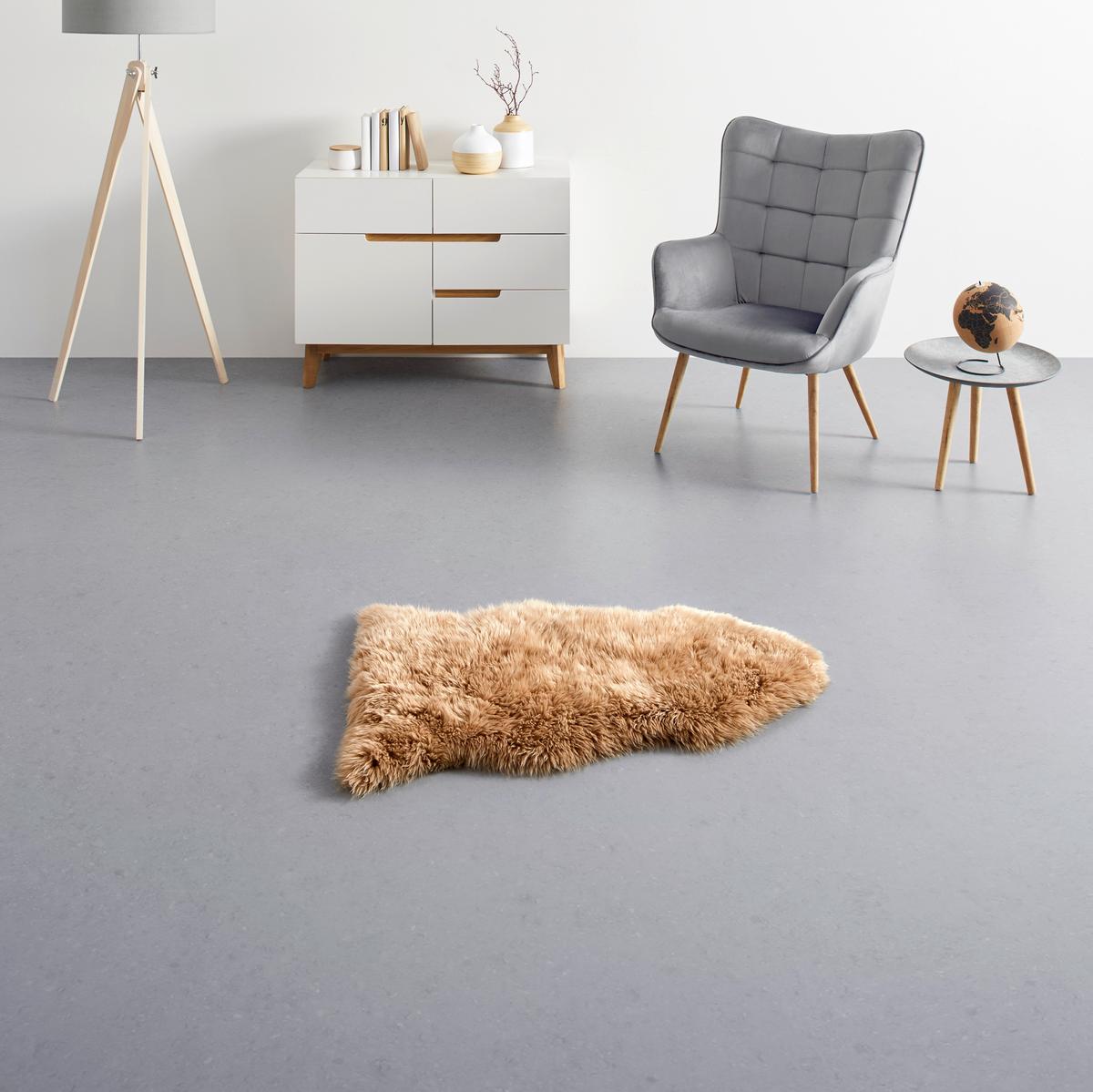 OVČÍ KOŽEŠINA Lea, 60/90cm, zlatohnědá - barvy zlata, textil (60/90cm) - Modern Living