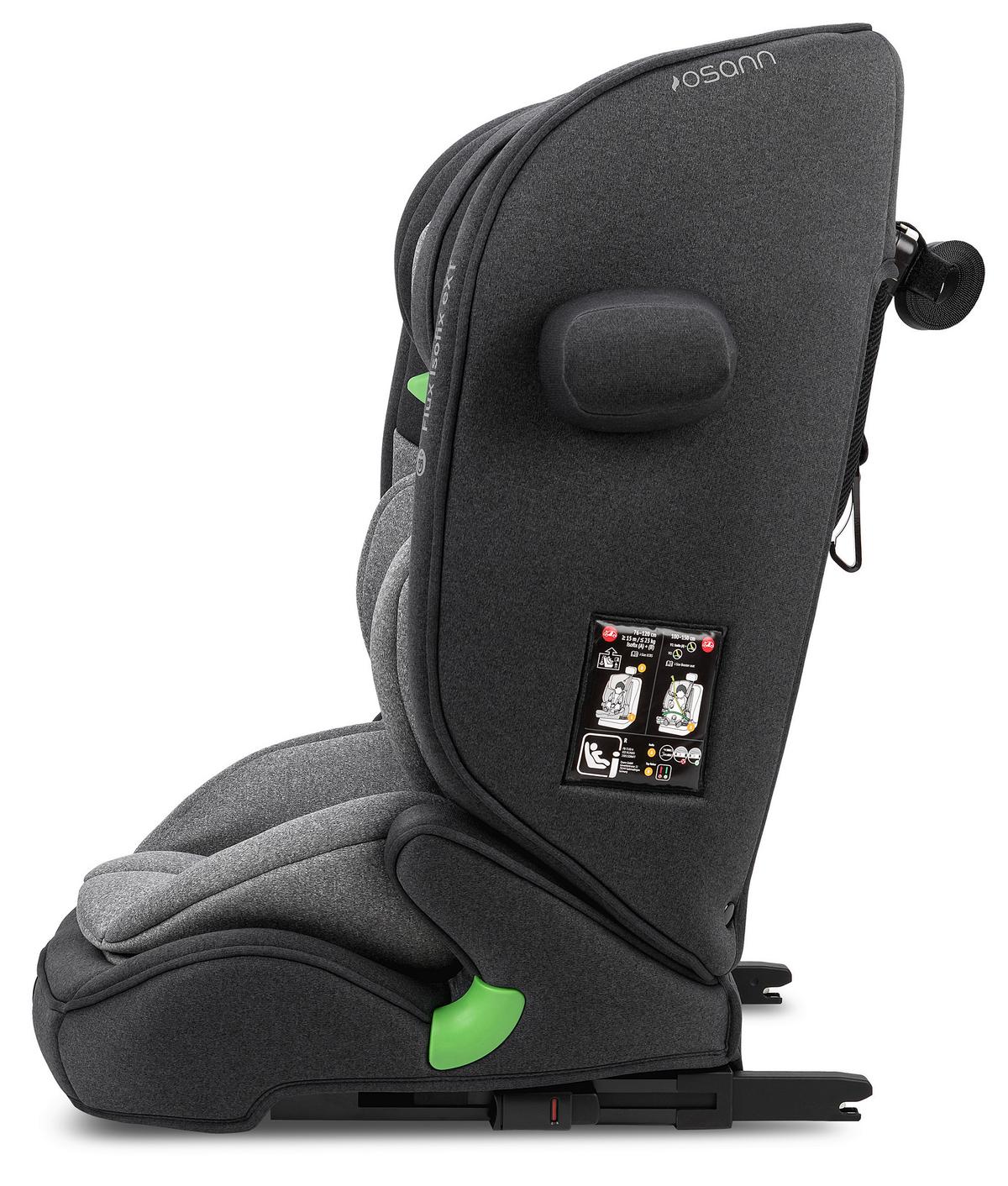 Kinderautositz 102-305-252 Flux Isofix Ext - Schwarz/Grau, Basics, Kunststoff/Textil (44/61.5/47cm) - Osann