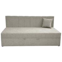 Boxbett Mit Bettkasten Moritz 90x200 Cm Hellgrau - Hellgrau/Schwarz, Basics, Holzwerkstoff/Textil (90/200cm) - P & B