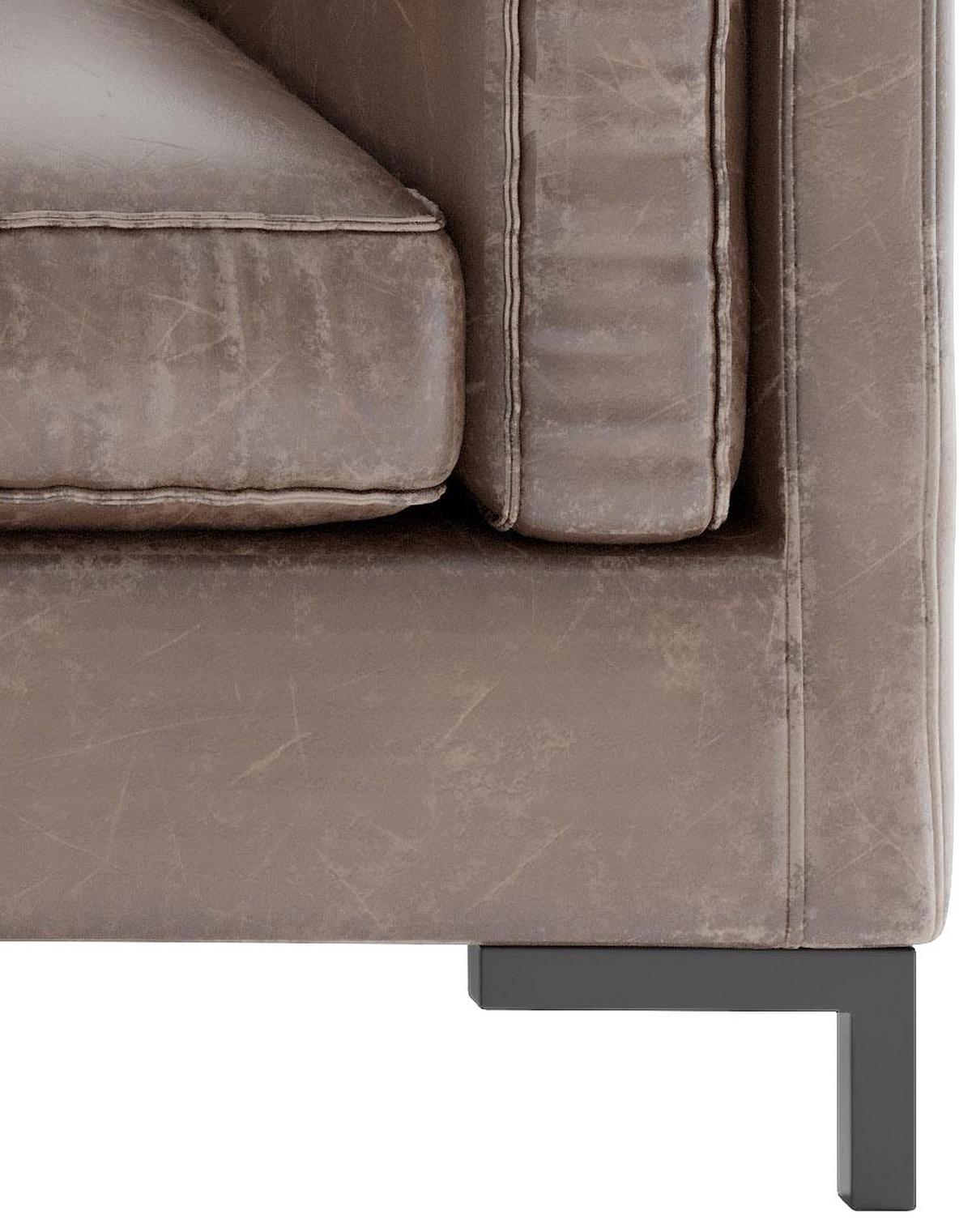 Ecksofa Packo Rotbraun S: 160x265 cm - Rotbraun/Schwarz, Design, Textil (160/265cm) - Livetastic