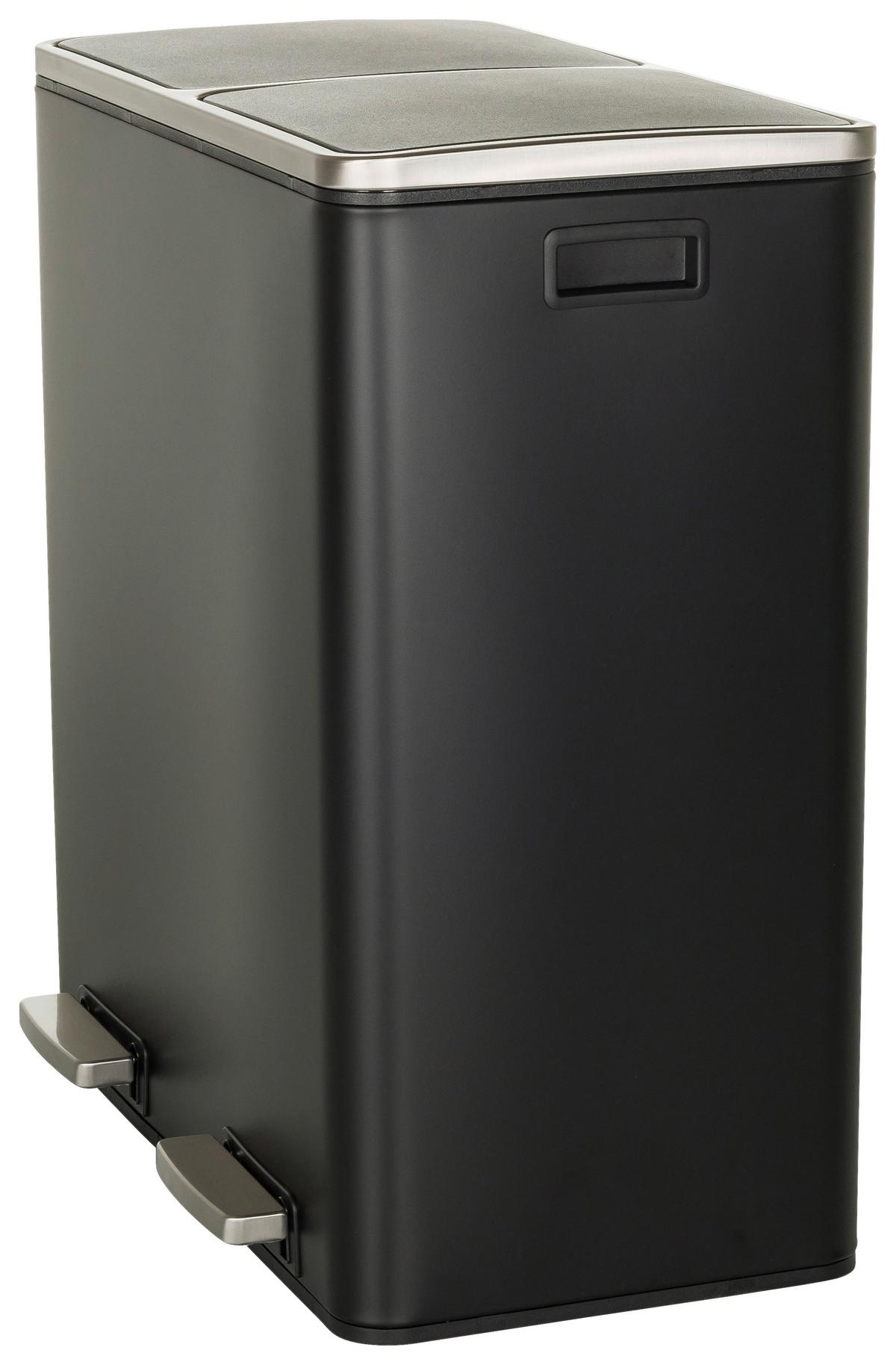 Abfallsammler Clean Xi Schwarz D: 59 cm - Schwarz, MODERN, Metall (59cm) - MID.YOU