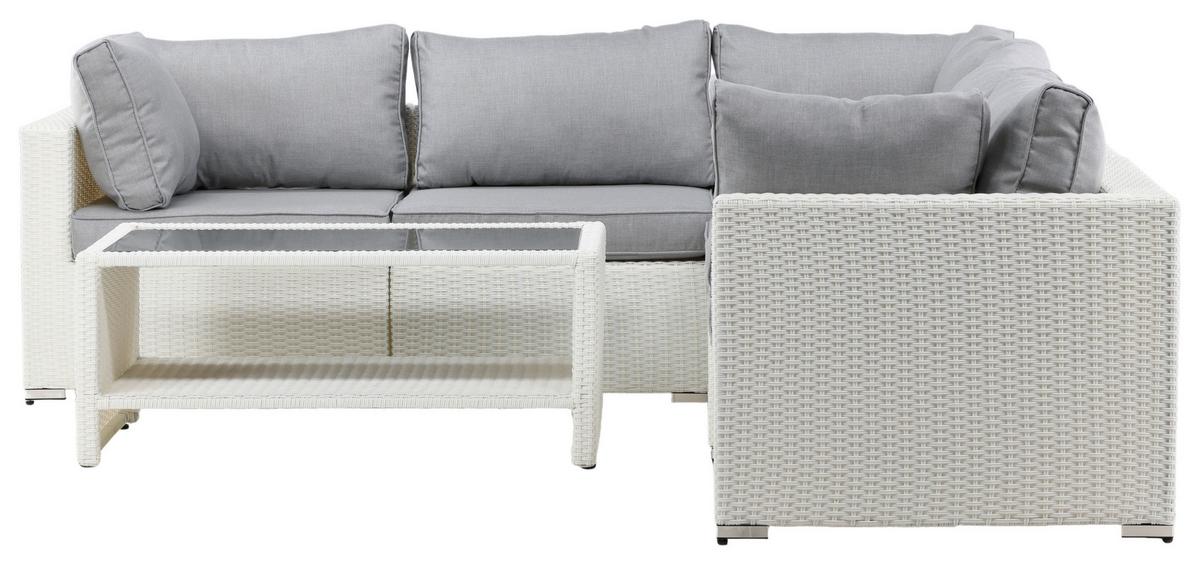 Loungegarnitur Amazon - Hellgrau, KONVENTIONELL, Kunststoff (87/249cm) - Gardenson