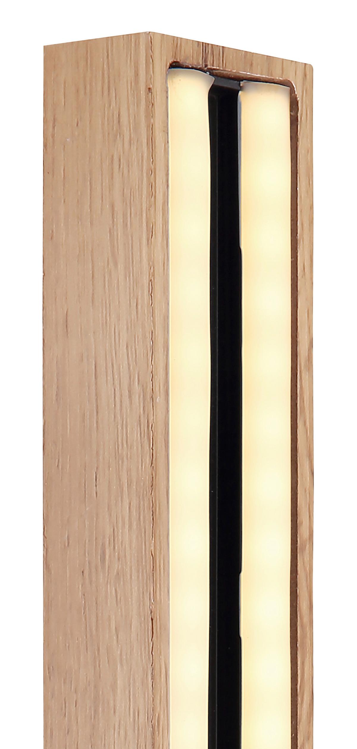 Stehlampe Doro dimmbar Opal/Schwarz 3-Fach Schaltbar - Opal/Schwarz, Natur, Kunststoff/Metall (25/18/123cm) - Globo