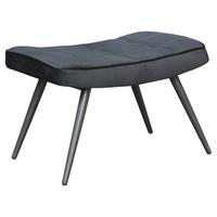 Hocker Uta Textil Schwarz Sitz Gepolstert H: 39 cm - Schwarz, MODERN, Holzwerkstoff/Textil (60/39/41cm) - MID.YOU
