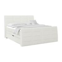 Boxspringbett Libra - Schwarz/Weiß, KONVENTIONELL, Textil (160/200cm)