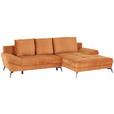 Ecksofa Mia - Gelb/Goldfarben, MODERN, Holz/Holzwerkstoff (301/187cm) - Luca Bessoni