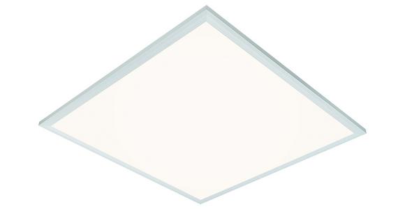 LED-Deckenleuchte Varena L: 60 cm mit Fernbedienung - Silberfarben/Weiß, MODERN, Kunststoff/Metall (60/60cm) - Luca Bessoni
