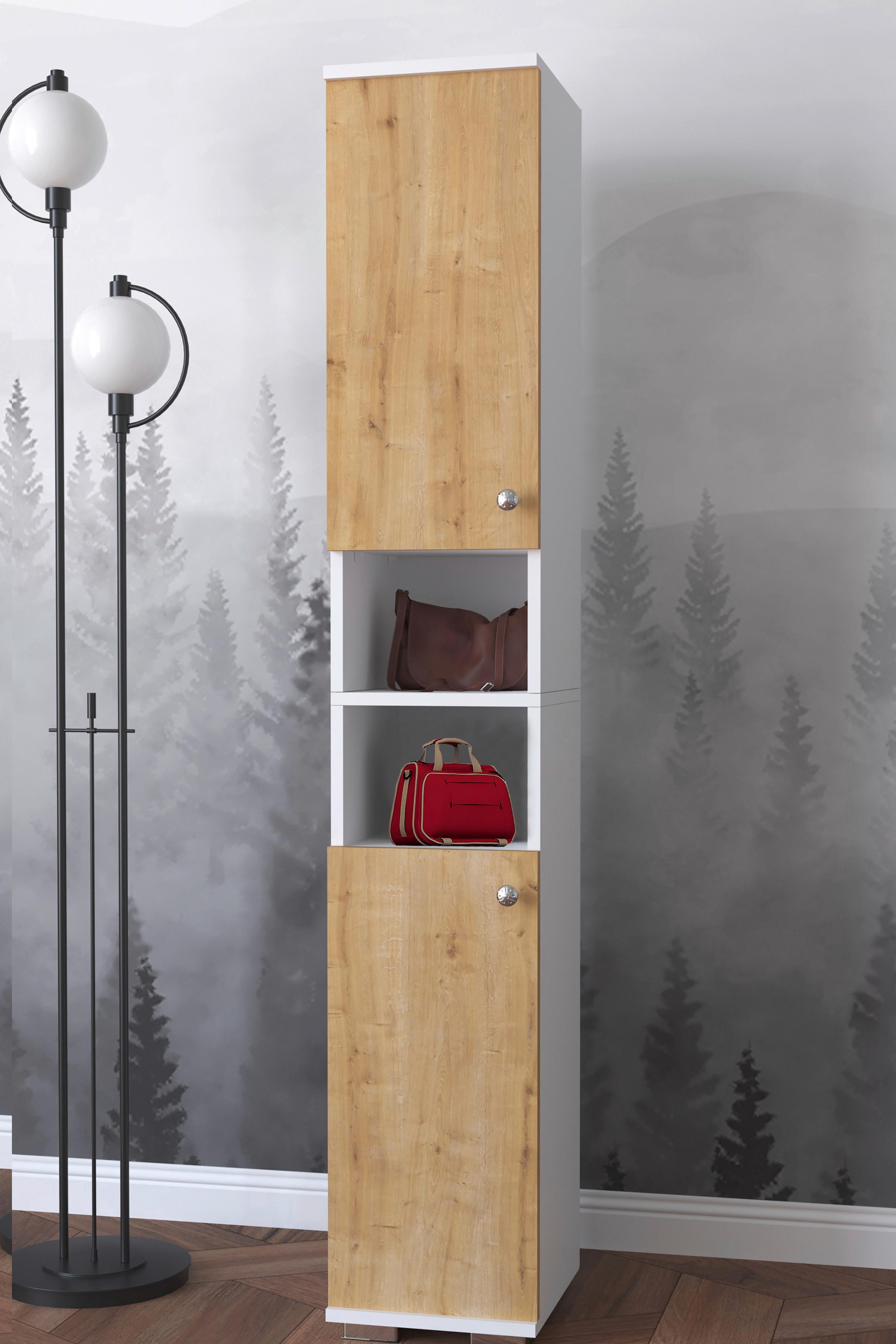 Schuhschrank Gados Honigeiche Dekor B: 30 cm - Honigeiche/Anthrazit, MODERN, Holzwerkstoff (30/178/33cm) - MID.YOU