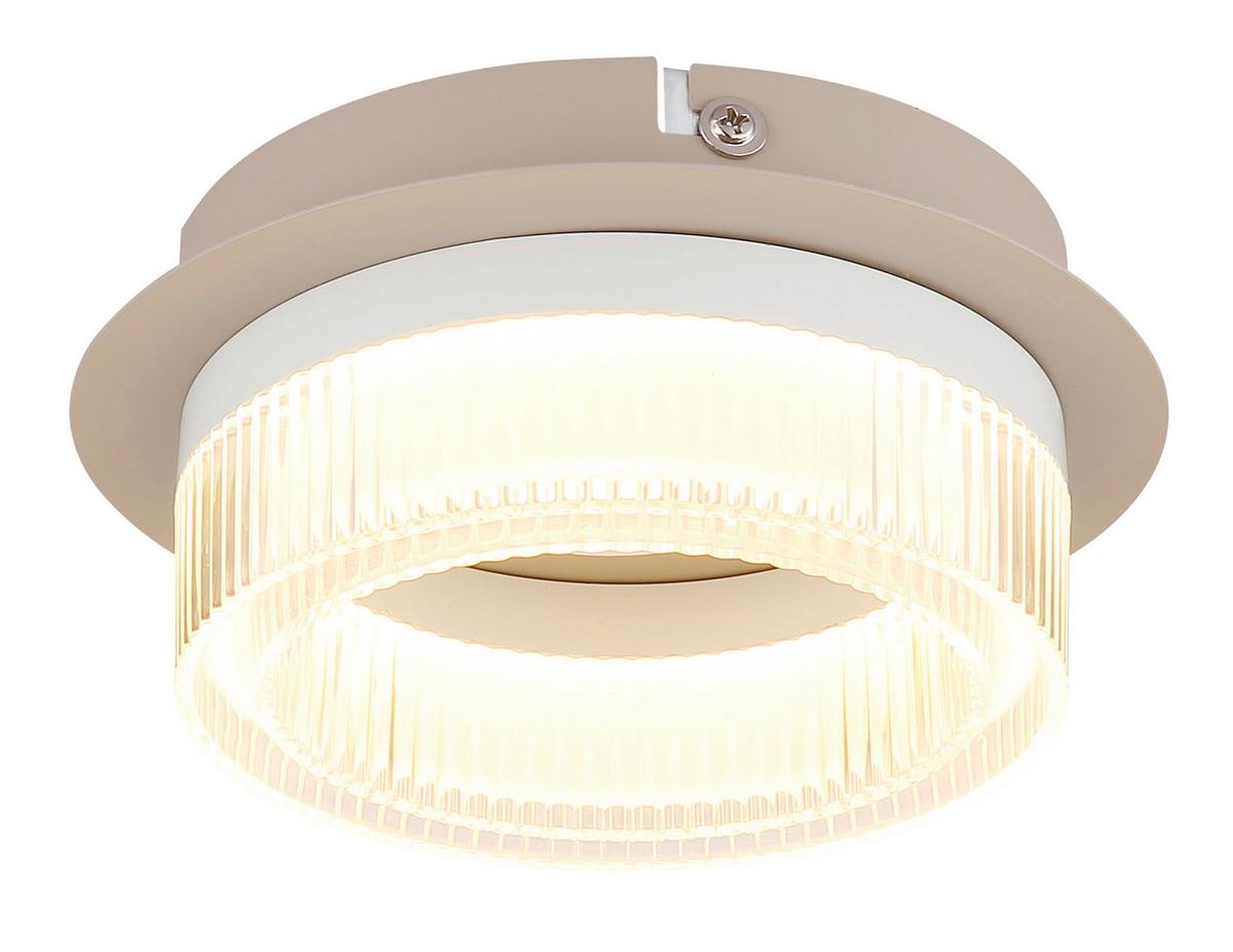 STROPNÉ LED SVIETIDLO MARLENNE - priehľadné/piesková, Design, kov/plast (16/7cm) - Globo