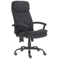 Chefsessel Massage Dunkelgrau B: 62 cm - Dunkelgrau/Schwarz, Trend, Kunststoff/Textil (62/115/60cm)