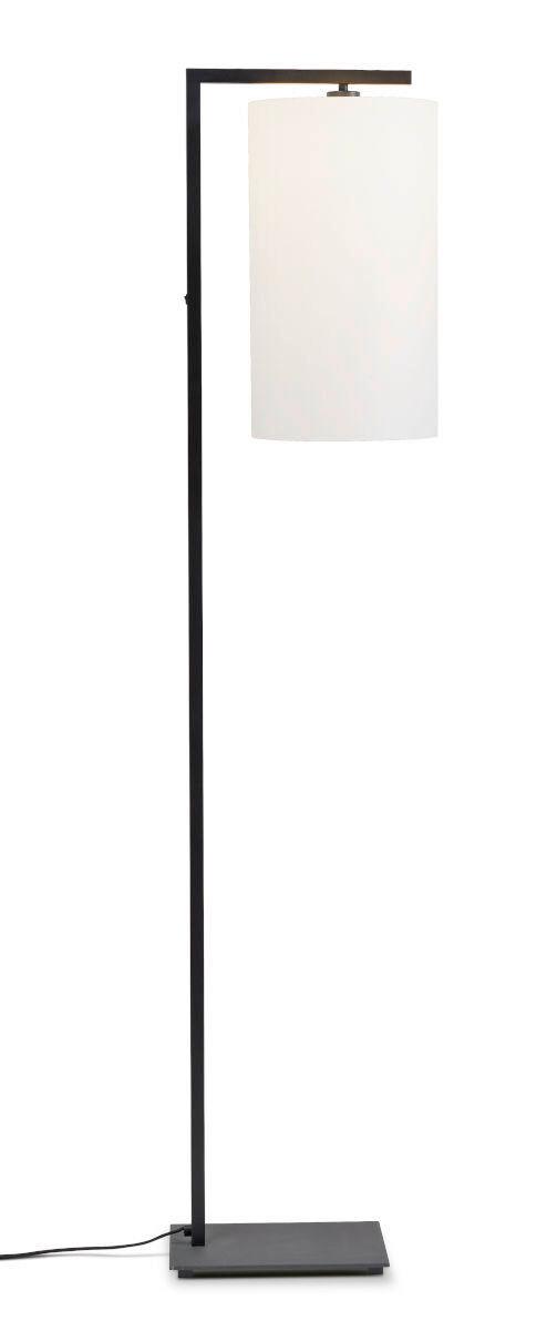 Stehlampe Boston Schwarz/ Weiß 1-Flammig - Schwarz/Weiß, Basics, Textil/Metall (35/160/35cm) - It's about Romi