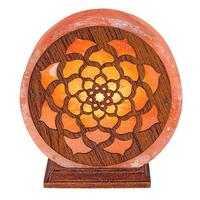 Sólámpa Mandali - barna/narancs, Basics, kő/fa (16.5cm)