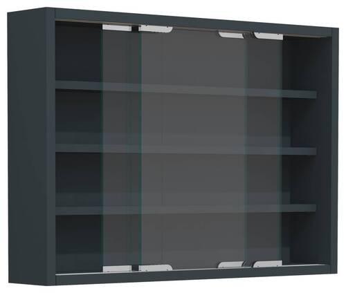 Hängevitrine Agisa M B: 57 cm Anthrazit - Anthrazit, MODERN, Glas/Holzwerkstoff (57/40/10cm) - MID.YOU