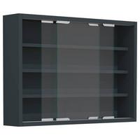 Hängevitrine Agisa M B: 57 cm Anthrazit - Anthrazit, MODERN, Glas/Holzwerkstoff (57/40/10cm) - MID.YOU