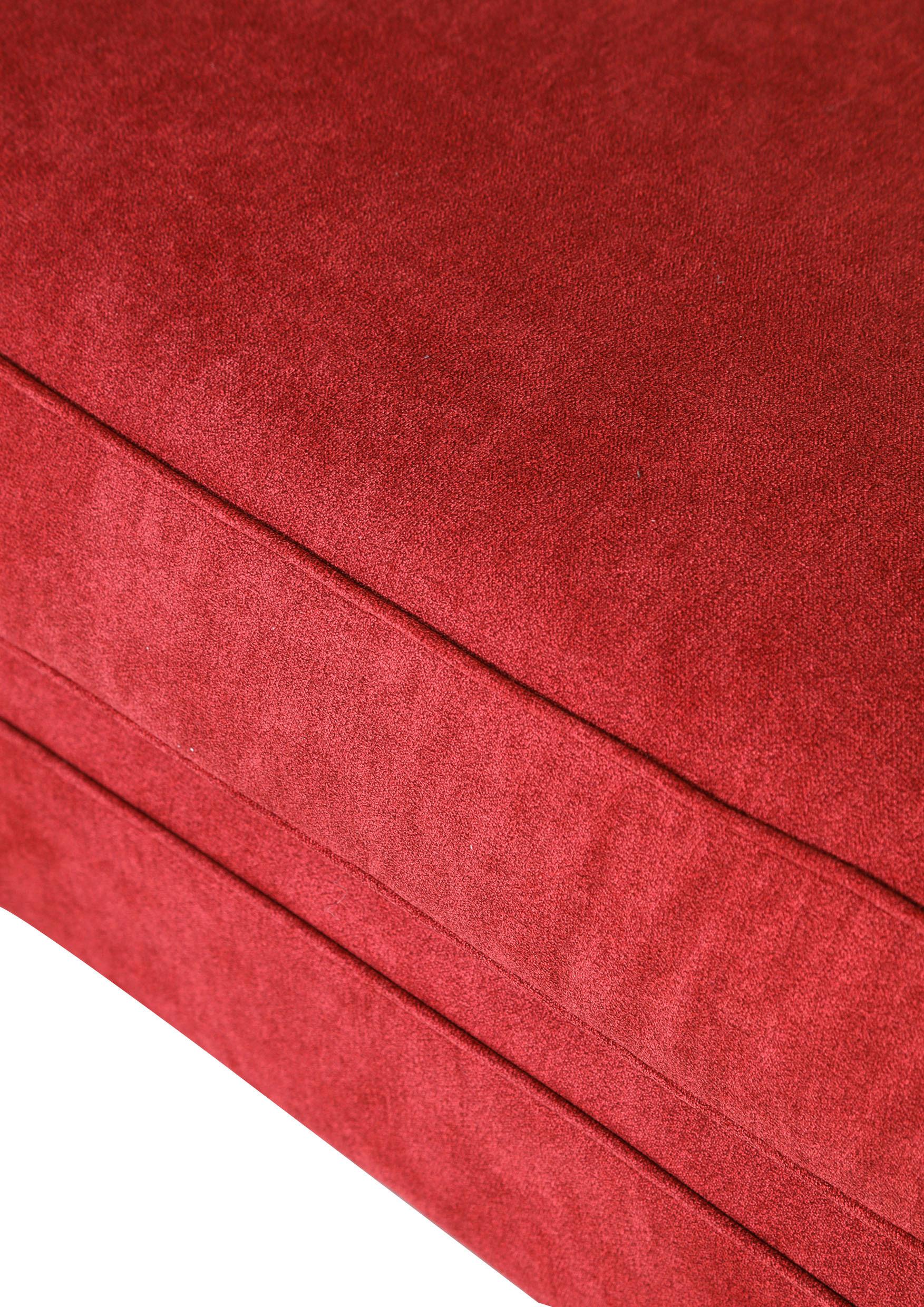 Bigsofa Lamour - Dunkelbraun/Rot, KONVENTIONELL, Holz/Textil (270/80/110cm) - Livetastic