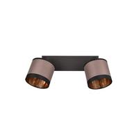 Strahler R81552041 Davos - Taupe/Goldfarben, KONVENTIONELL, Textil/Metall (38/21,5/16,5cm)