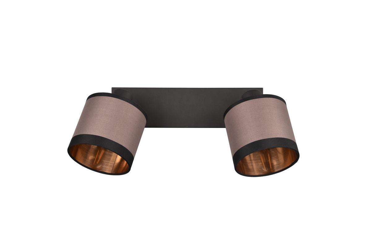 Strahler R81552041 Davos - Taupe/Goldfarben, KONVENTIONELL, Textil/Metall (38/21,5/16,5cm)