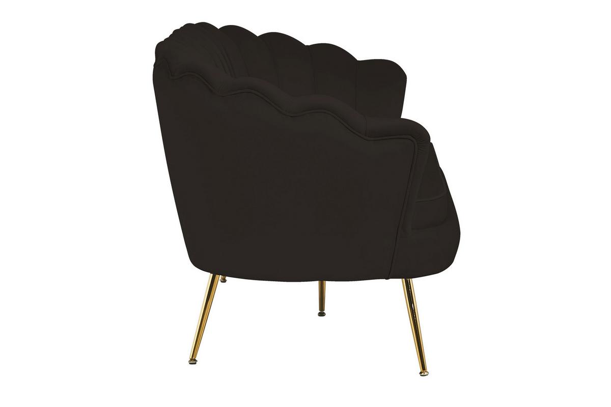 3-sitzer-sofa Schwarz B: 180 Cm - Goldfarben/Schwarz, MODERN, Textil (180/78/76cm) - Livetastic