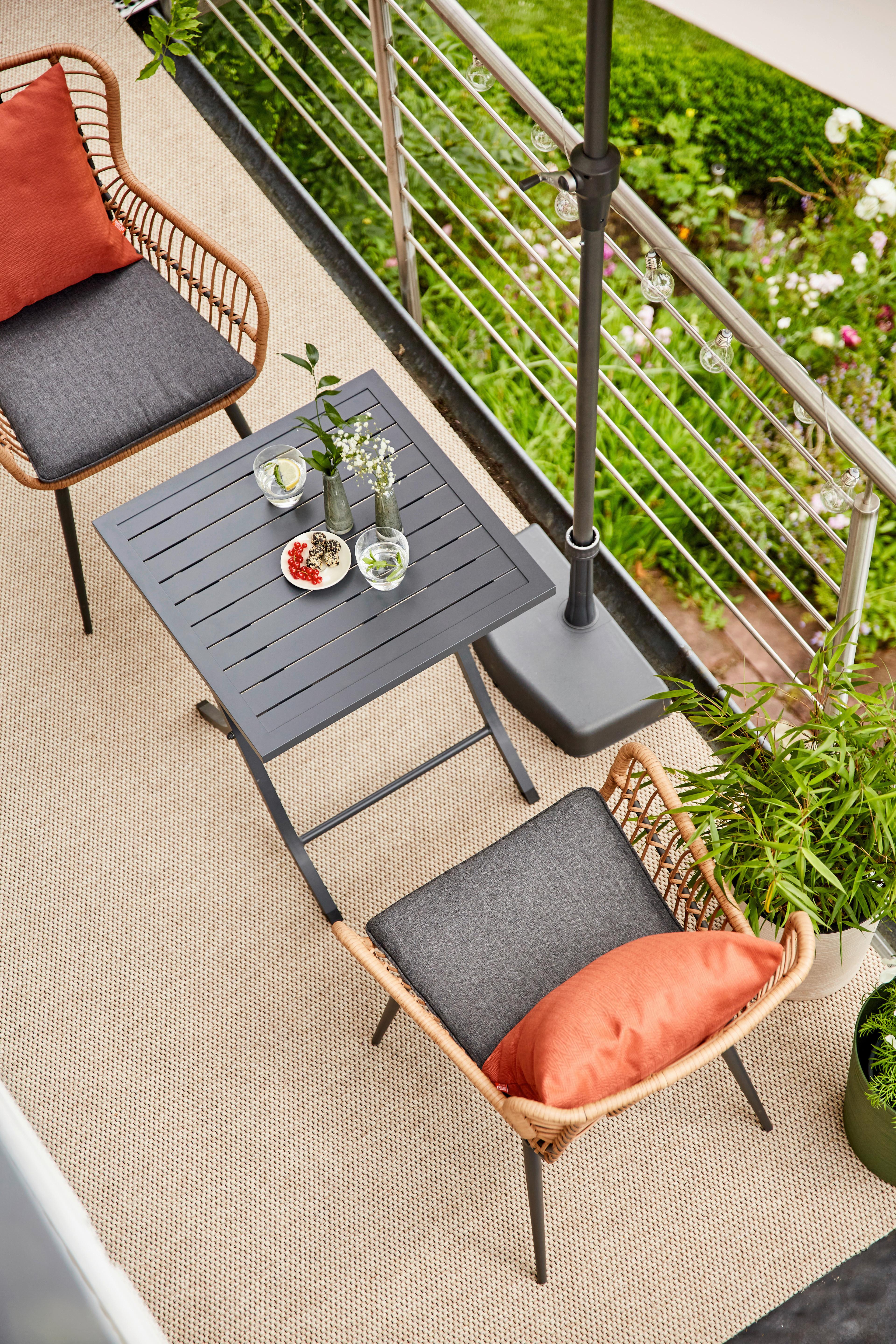 Schirmständer Kunststoff/Beton für DM 1,9-3,6 cm - Anthrazit, KONVENTIONELL, Kunststoff/Stein (50/9/25cm) - Siena Garden