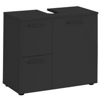Waschbeckenunterschrank Vanice B: 70 cm Schwarz - Schwarz, MODERN, Holzwerkstoff (70/60/35cm) - MID.YOU