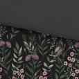 Satin Bettwäsche 140 X 200 cm Olivia Anthrazit Blumen - Anthrazit, ROMANTIK / LANDHAUS, Textil (140/200cm) - James Wood